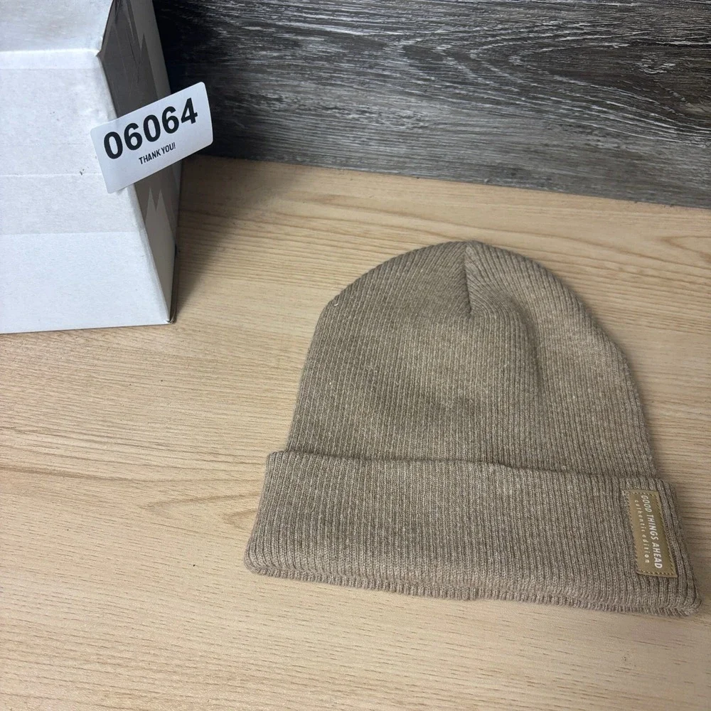 Zara‎ Hat Beanie Winter Cap One Size Brown Tan Knit Soft Outdoors